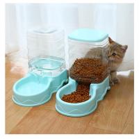 喂食(约装3.5L) 蓝色 猫咪饮水器宠物饮水机狗狗喝水器挂式自动喂食器水碗水盆二合一