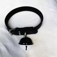 黑色项圈 小仙女铃铛项圈萝莉女仆牵引绳皮革二次元项圈