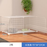 『2格-简白』[大小猫都能用] 常规款(带防滑垫、紧固扣,工具) 猫笼子家用猫咪别墅超大自由空间猫舍带厕所三层小型猫屋猫