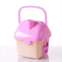 外带小笼粉色12.5*10*14cm 仓鼠笼子金丝熊笼仓鼠用品浴沙粮食大小城堡仓鼠别墅超大笼小田园