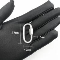 D型扣M3.5 狗狗不锈钢配件狗链子挂扣牵引绳旋转环项圈连接环马蹄卸扣铁挂钩