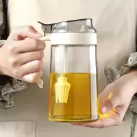 500ml(没壶嘴盖) 家用厨房玻璃油壶防漏油瓶不漏油小调味料瓶装酱油醋壶大容量油罐