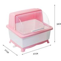 单层 粉色 厨房碗架沥水架碗筷收纳盒塑料沥水置物架碗柜沥水碗架餐具收纳盒