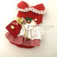 圣诞红 XS 洛迪家可爱超萌宠物猫咪贵宾比熊约克夏秋冬款圣诞节衣服加绒毛衣