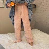 8000睡裤 粉 S 韩版春秋冬珊瑚绒睡衣女学生宿舍可爱ins加绒加厚外出睡袍睡裙