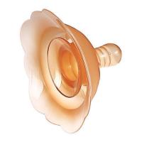 浅黄色 双层强吸附均码小十字孔 1个装 全硅胶双层乳盾贴乳头凹陷短小哺乳喂奶神器奶嘴式防咬乳头保护罩