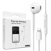 [高清版]苹果[6代]带包装纸盒 通用苹果7耳机iphone8P/X/11max线控lightning扁头入耳式通话语音