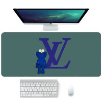 芝麻街LV 长24厘米x宽20厘米x厚0.3厘米 芝麻街个性涂鸦Kaws鼠标垫超大办公电脑键盘垫游戏写字书桌软胶垫