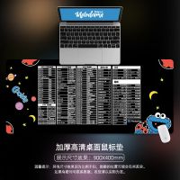 芝麻街快捷键 80厘米x30厘米x2mm厚度 快捷键鼠标垫超大号加厚ps办公室excel键盘垫ppt长书桌垫电脑word