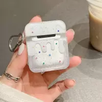 融化冰淇淋 airpods1/2代 卡通冰淇淋airpods耳机套苹果无线蓝牙1/2代女3代软壳透明