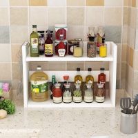 白色 长40*宽16*高45 厨房置物架调味品架简约台面收纳架储物架油盐酱醋调味罐架调料架