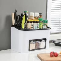 中号基础款3格抽屉-白色 调料架置物架厨房台面调味料收纳盒多放油盐酱醋调味品的架子