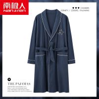 MG8805纯棉 L 男士睡衣冬款珊瑚绒睡袍保暖加厚加绒法兰绒秋冬天大码浴袍