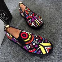 褐色 涂鸭 44 老北京布鞋男款休闲鞋子男社会人精神小伙帆布懒人板鞋豆豆鞋学生