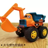 大号惯性挖掘机款 超大号挖掘机惯性工程车超大仿真推土机玩具男孩儿童挖土机沙滩车