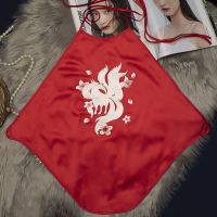 九尾-红 70-140斤 女肚兜成人大码古风汉服古代刺绣古装吊带性感情趣夏季睡衣内衣