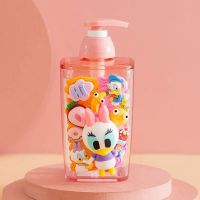 唐丫丫粉色奶油胶 按压瓶卡通洗手液瓶少女分装瓶洗发水洗洁精沐浴露乳液塑料空瓶子