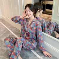 紫罗兰 M 睡衣女春秋款高档洋气家居服可外穿一男一女情侣款