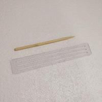 8mm三行考生尺送竹笔 小巧三行考生尺四件套送竹笔考研尺政治教招教资公务员英语中高考
