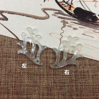 龙女泪鹿角 一对 大乔白鹤梁神女衍生古风后压发饰步摇飘带汉服头饰长流苏发夹边夹