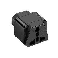 C14转多用插孔(单只) PDU服务器转换插头C14转国标多用插孔插座接C13插头转接头