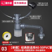 经典款单槽下水管 厨房水槽洗菜盆水池净水器洗碗机下水器双槽下水管套装配件