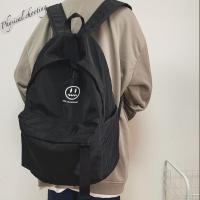 新款笑脸 男生防水双肩包潮流高中学生背包校园电脑包韩版初中生简约小书包