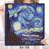 蓝-星夜-梵高 20张白页+大礼包 相册diy手工纪念册礼物相册本家庭大容量成长纪念册影集大容量6寸