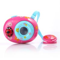照相机[粉色] 儿童音乐玩具卡通迷你照相机仿真相机男女孩益智力玩具1-3-6周岁