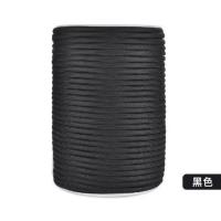黑色100米12芯伞绳 12芯多功能伞绳户外伞兵牵引救援捆绑绳晾衣绳帐篷绳登山绳绑绳