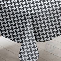 黑色 40*60CM(盖布) 北欧风简约千鸟格宿舍办公家居茶几书桌圆桌餐桌盖布布艺台布桌布