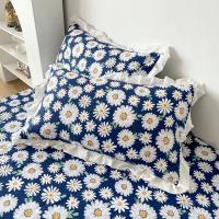 雏菊花语 一只枕套(1只) 水洗棉ins花边大枕套48*74cm枕头套单人家用一对拍2