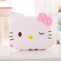 眯眼(款式猫 单独抱枕 kt卡通抱枕被子两用学生实用抱枕午睡办公室送女生靠垫沙发折叠被