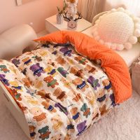 泰迪小熊[带拉链可拆洗]纯棉豆豆绒 120x150[被套] 可拆洗保暖豆豆被儿童午睡盖铺垫可机洗单人被幼儿园加厚小被子