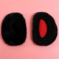 [长毛绒]女款--黑色 羊羔绒耳罩冬季保暖耳罩毛绒耳捂分体防风防冻无间耳套男女长毛绒