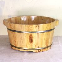 B款21双耳单桶无赠品 养生泡脚盆家用泡脚木桶 穴位按摩泡脚桶实木足疗木桶恒温洗脚桶