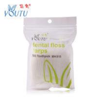 悠兔塑料环保牙签 悠兔牙签500支装牙缝刷软塑料牙签有刷毛有戳头牙缝刷