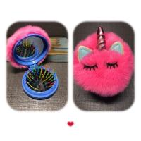 明亮天空蓝 梳子女防静电家用学生韩版梳头发的气垫小儿童折叠按摩气囊梳子