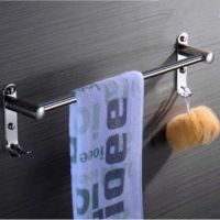 [钻孔]加厚单杆 全长40CM[加厚款] 厂家直发免打孔 卫浴304不锈钢毛巾架浴室置物架毛巾架洗手间浴巾