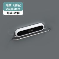 折叠不锈钢拖鞋架短款(黑) 浴室拖鞋架免打孔卫生间墙壁挂式厕所鞋子收纳神器壁挂墙上置物架