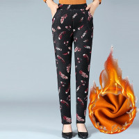[夕704]2号色加绒加厚 [升级款]XL[90-115斤] 秋冬季加绒加厚女裤子中老年保暖妈妈裤外穿打底裤花裤休闲长裤