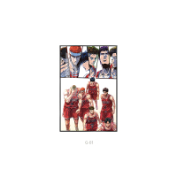 G-01 30宽*40高 高档黑( PS框 ) [收藏级十二色艺术微喷] 灌篮高手挂画篮球动漫海报流川枫客厅装饰画背景墙