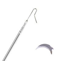 精品白杆-1.5米杆+香椿钩 (赠镰刀) .摘香椿神器不锈钢伸缩杆高空摘果杆割槐花钩香椿多功能采摘收缩