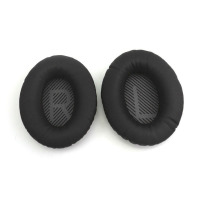全黑色 博士qc35耳罩适用于qc25耳罩皮二代qc15耳套罩配件AE2海绵套II头戴式bose耳机套罩二代降噪耳棉替换