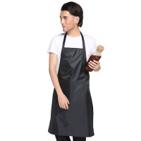 黑色内置口袋款 30094 厨房家用厨师防水防油男士围裙洗车水产食堂专用围腰商用工作服
