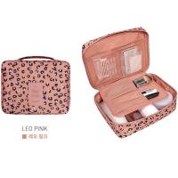 洗漱包粉色豹纹 旅行干湿分离洗漱包男士出差洗簌便携化妆袋收纳盒游用品洗护套装