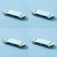 浅蓝*4個裝*無痕免打孔*超强粘性 免打孔插头器强力多功能电源插头挂钩贴免打孔厨房电线插座强