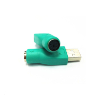 USB转PS2(一个) USB公转PS2母转接头转换器ps2圆头转键盘鼠标转换插头USB接主机插