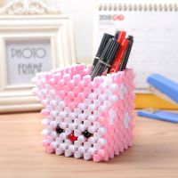 小兔笔筒-粉色材料包 diy手工串珠笔筒材料包KT猫史努比编织摆件创意制作散珠子工艺品