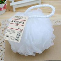 大号(白色) 日本MUJI无印良品大号沐浴球不散洗澡浴花泡澡球柔软洗澡巾起泡网